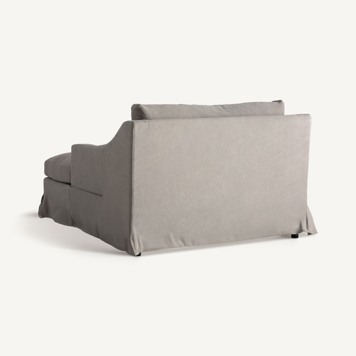 Chaise longue de lino gris Mesquida