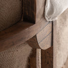 Chaise longue de mindi y lino crema Garrobo