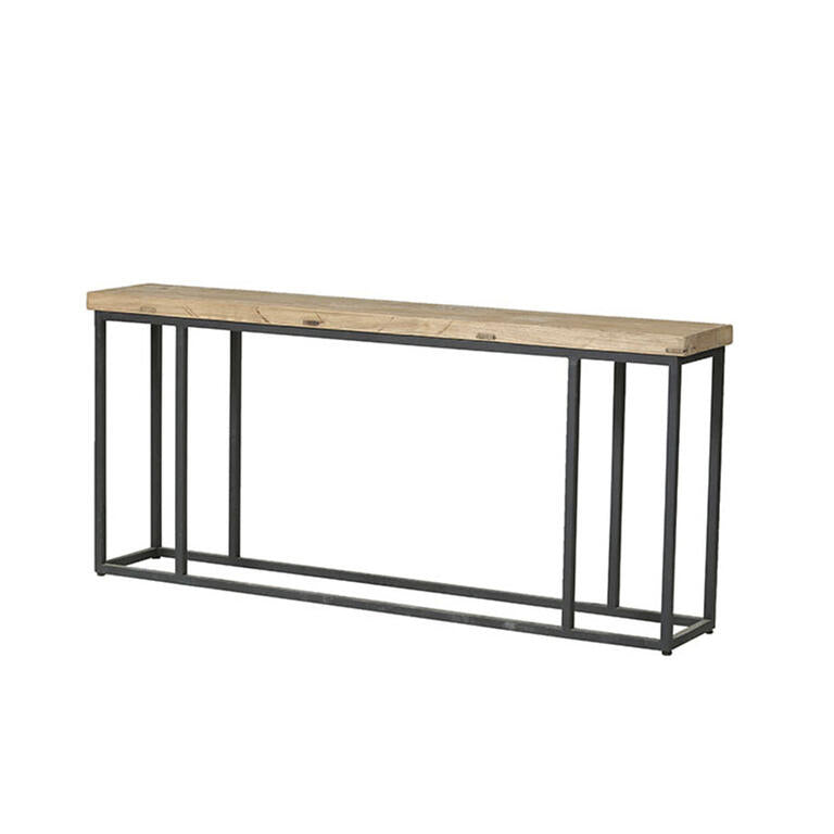 Consola natural de olmo y hierro Espigüete