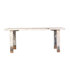 Mesa de comedor blanca de pino Anling