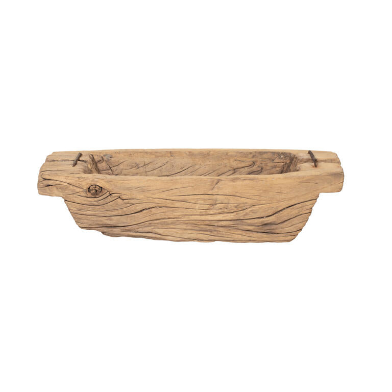 Comedero antiguo pequeño de madera frutal Deneb