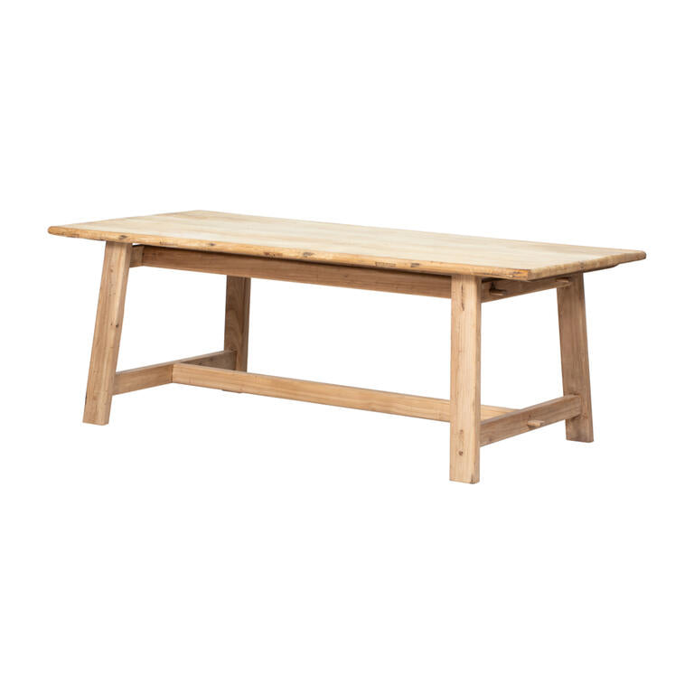 Mesa de comedor antigua natural de olmo 206 cm Tamarisco