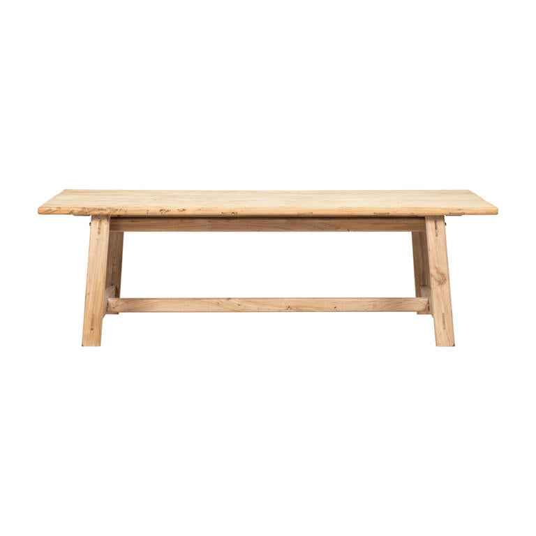Mesa de comedor antigua natural de olmo 245 cm Lingyun