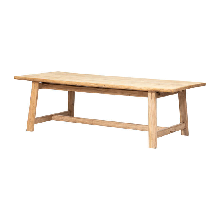 Mesa de comedor antigua natural de olmo 245 cm Baihe