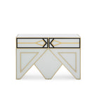 Consola de cristal y metal Saluzzo