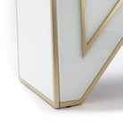 Consola de cristal y metal Saluzzo