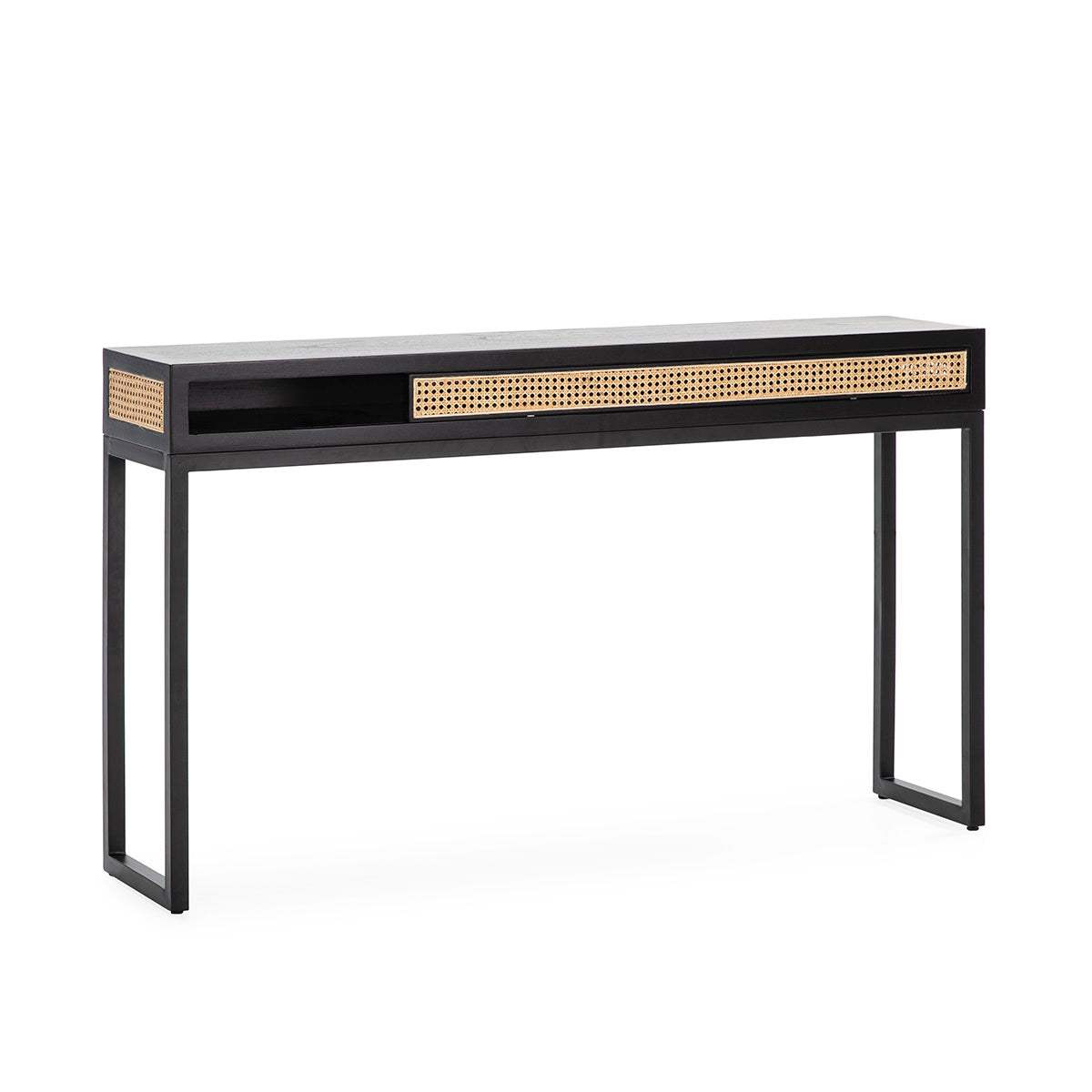 Consola de madera y ratán Canillejas