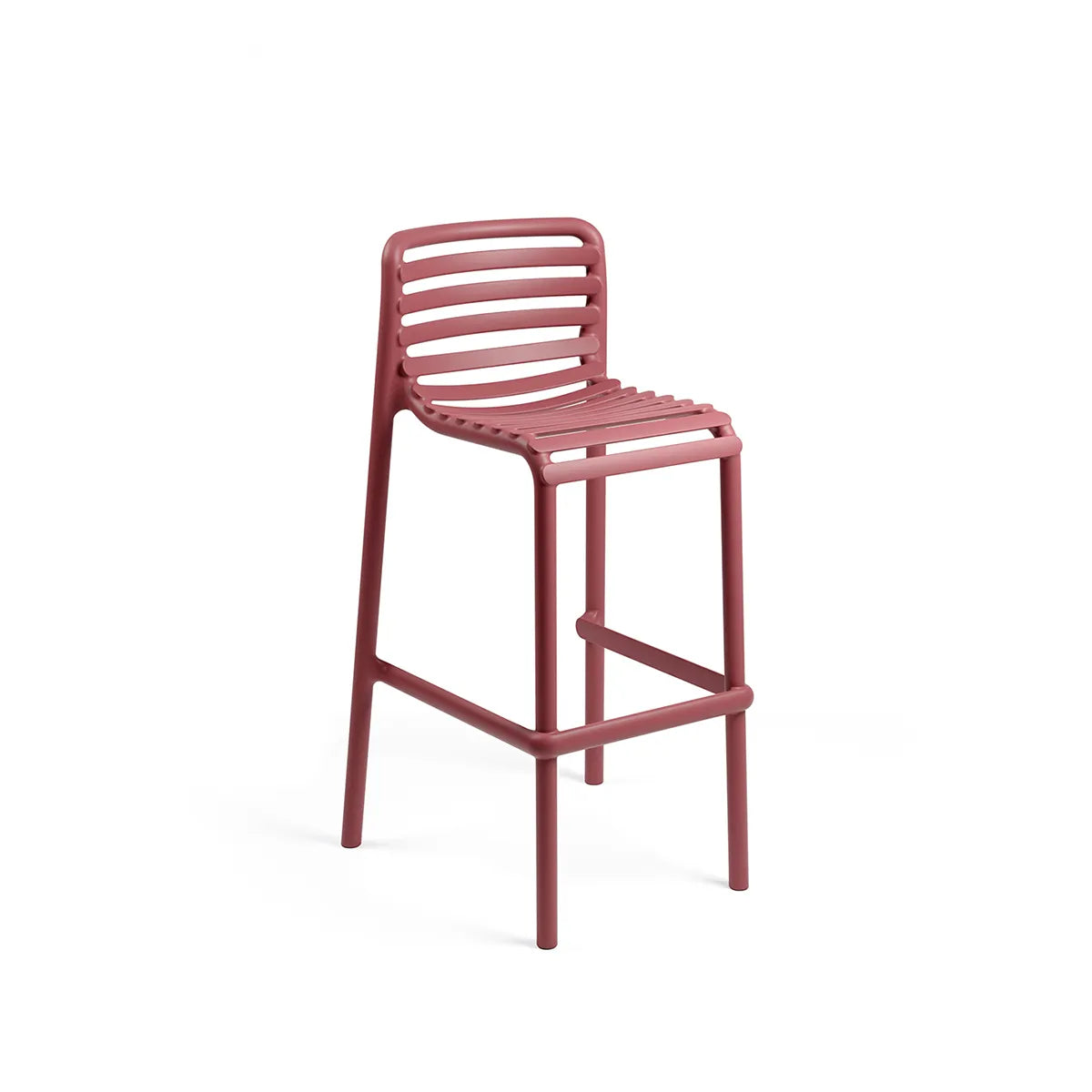 Taburete alto de resina Doga Nardi – Granate