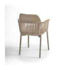 Silla de exterior de aluminio y cuerda beige Bermeo