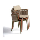Silla de exterior de aluminio y cuerda beige Bermeo