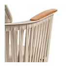 Silla de exterior de aluminio y cuerda beige Bermeo