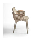 Silla de exterior de aluminio y cuerda beige Bermeo