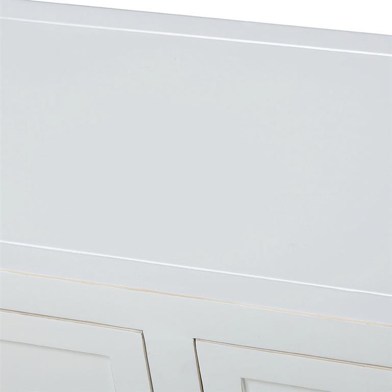 Cómoda blanca de olmo con 4 puertas Lulian