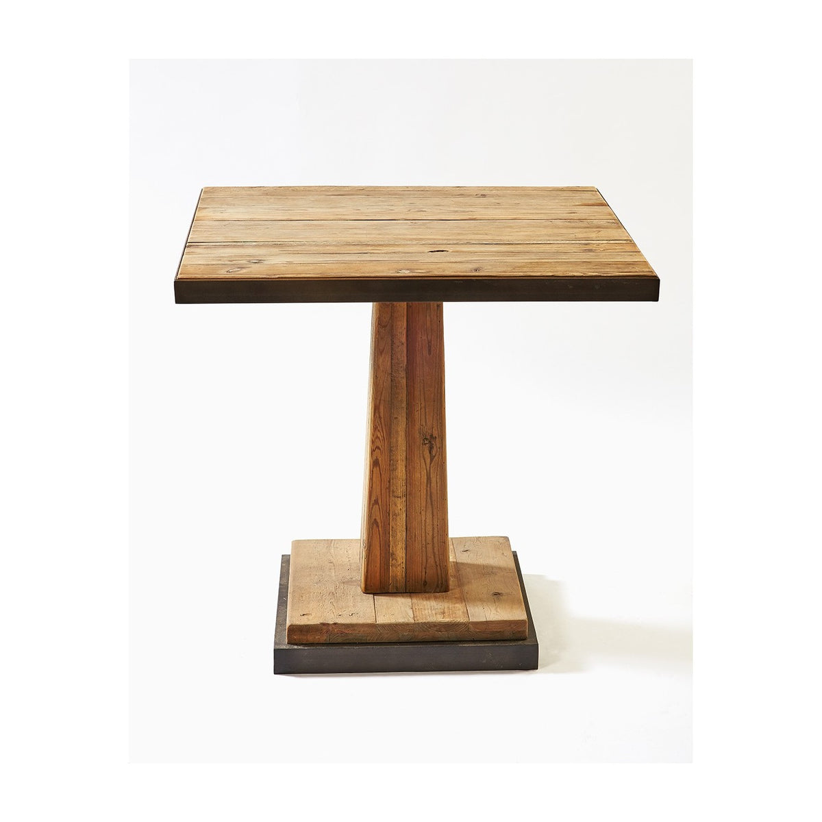 Mesa de comedor cuadrada de pino y metal Alhaurín