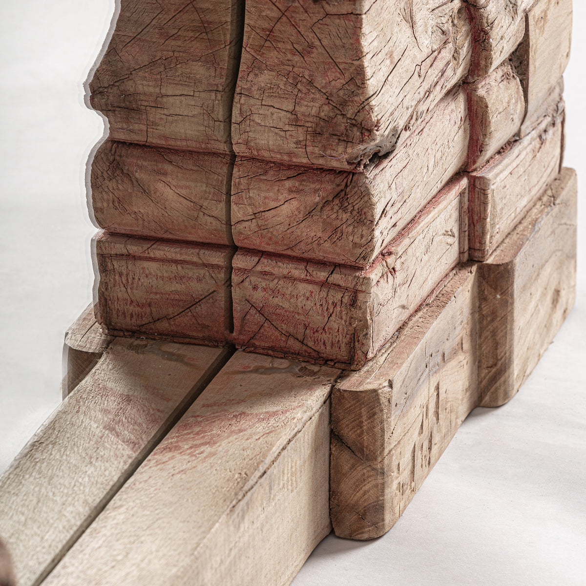 Espejo de madera de teka tallada Kritsa