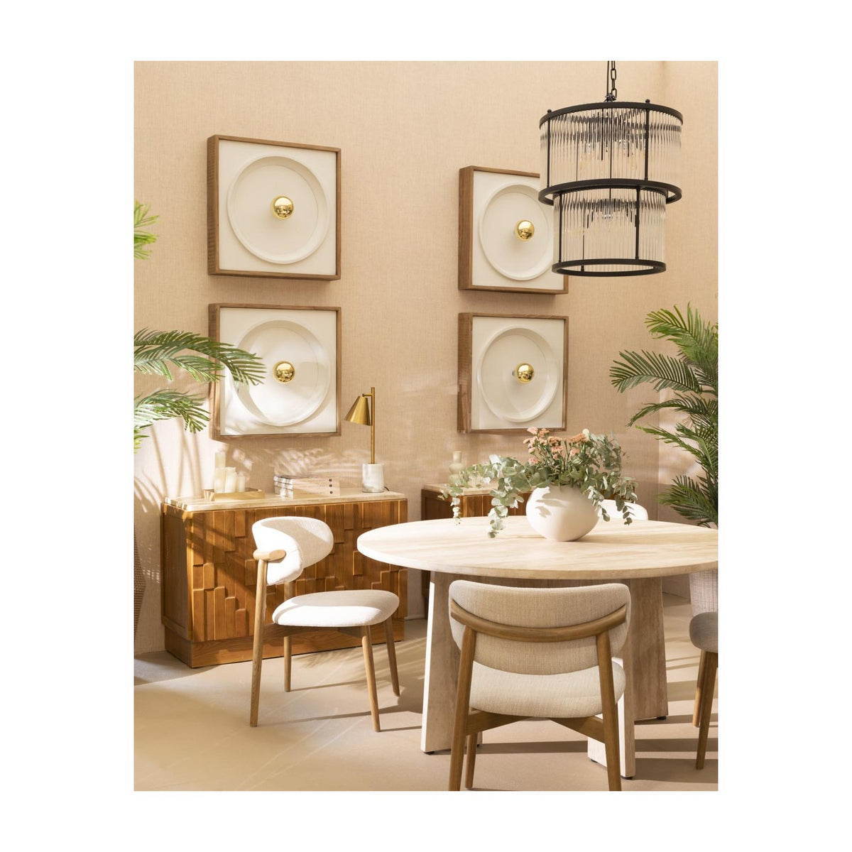 Aplique escultórico de madera de olmo Houmt