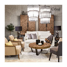 Mesa auxiliar de roble con bandeja Colmenar