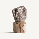 Figura decorativa de cristal y teca Cruïlles