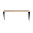 Mesa de comedor natural de pino y hierro Foque