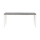 Mesa de comedor negra de pino y hierro Trinquete