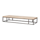 Mesa de centro natural de pino y hierro Ruiqing