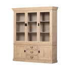 Vitrina natural de pino con 5 puertas y 3 cajones Fardes