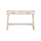 Consola blanca de pino con 2 cajones Posets
