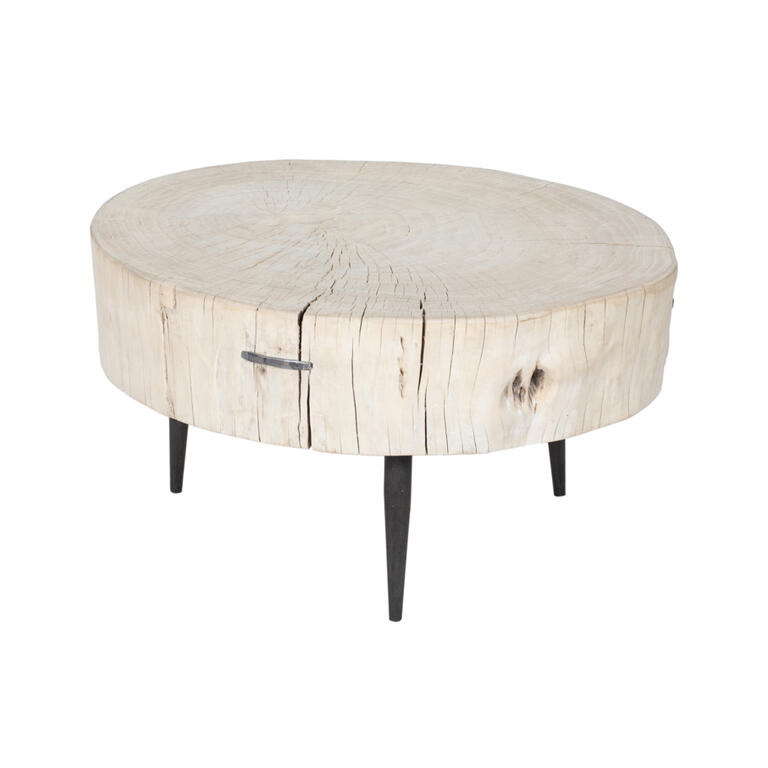 Mesa de centro natural de álamo Junan