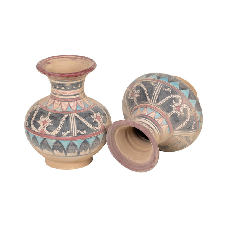 Jarrón multicolor de barro cocido Aldán
