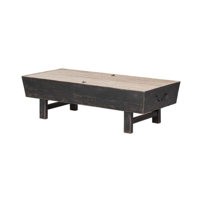 Mesa de centro multicolor de olmo Lingpo