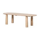 Mesa de comedor ovalada natural de pino Zampullín