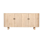 Cómoda natural de pino con 4 puertas Luhe