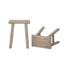 Set de 2 taburetes de pino Zhulan