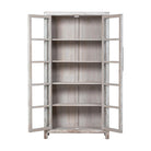 Vitrina blanca de pino con 2 puertas Cares