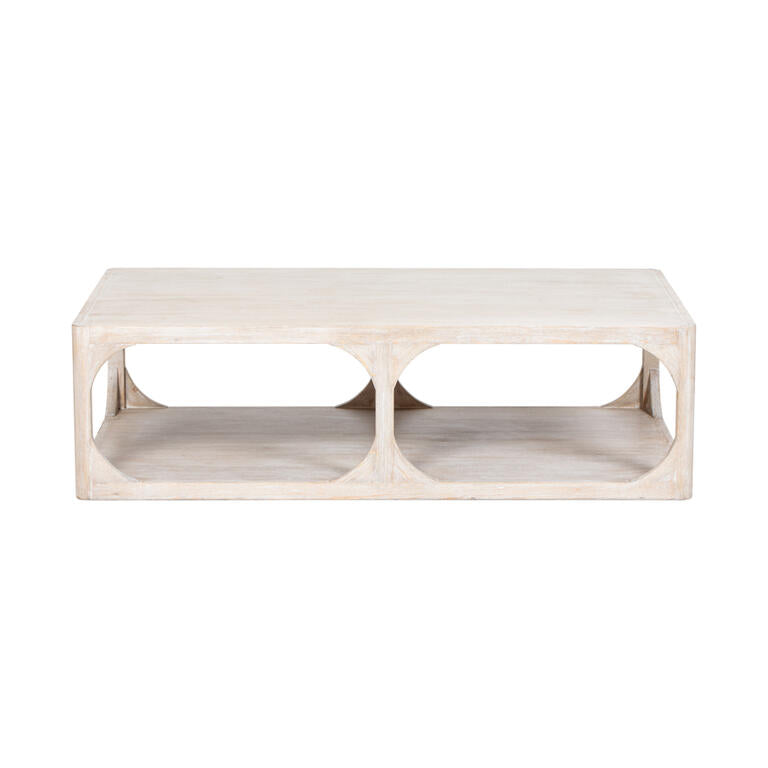 Mesa de centro blanca de pino Shanya