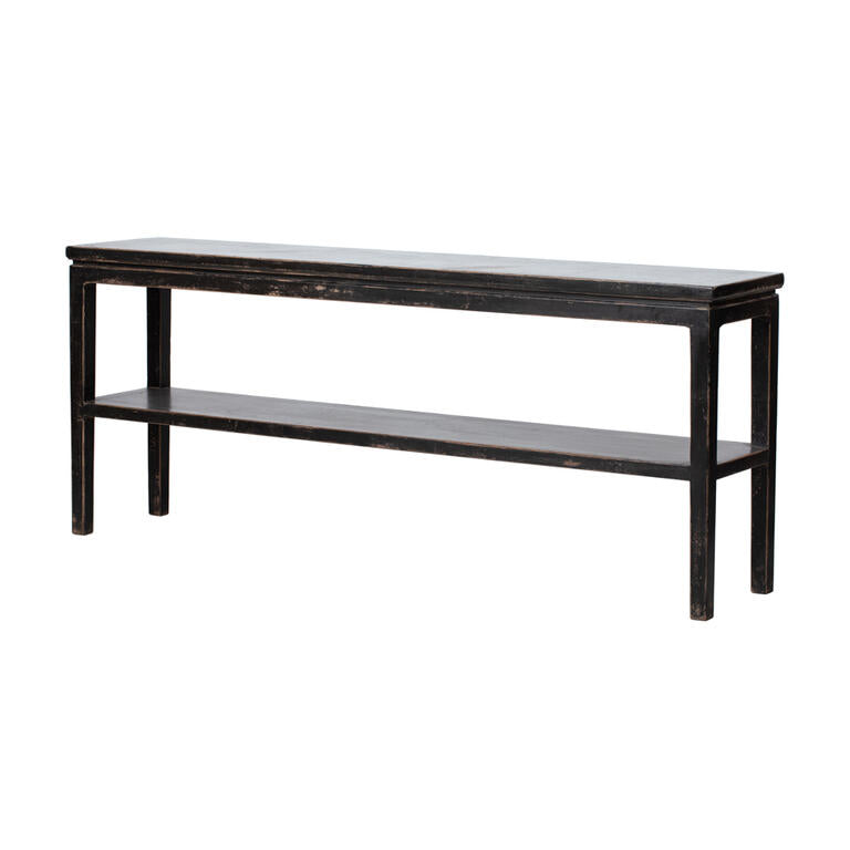 Consola negra de pino Alojera