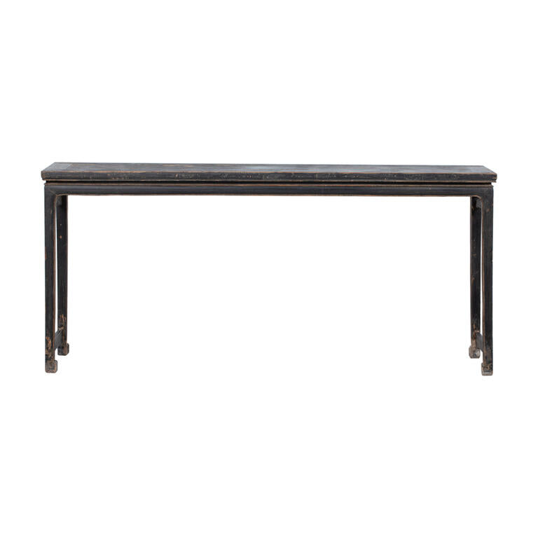 Consola antigua negra de pino Lianyan