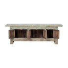 Cómoda antigua verde de álamo con 5 puertas Chenqing