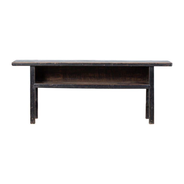 Consola antigua negra de pino Orzola