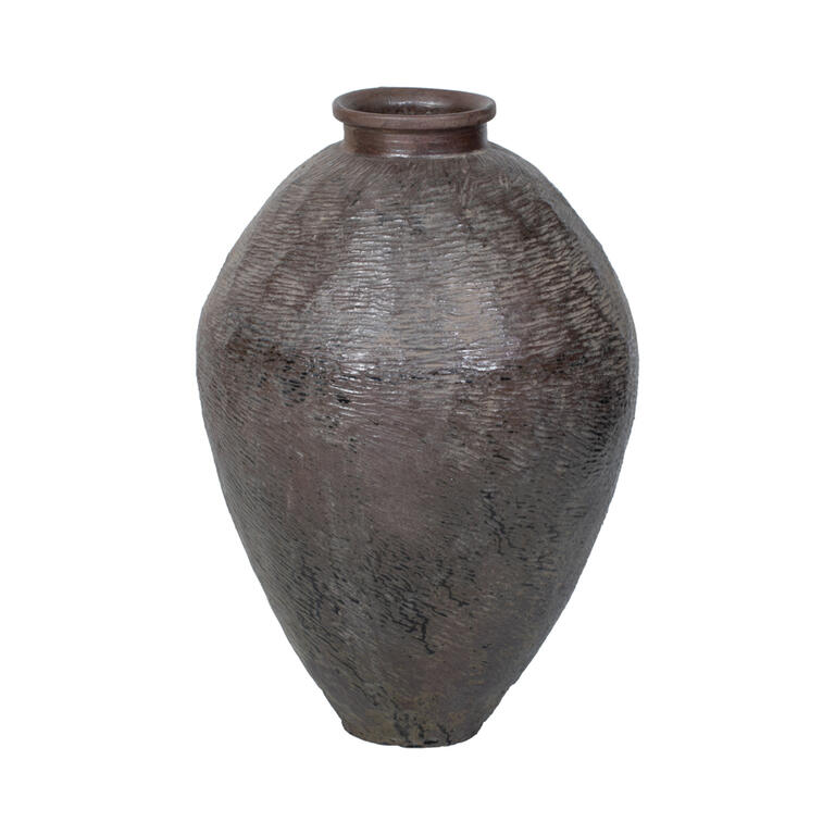 Jarrón antiguo marrón de arcilla Shanming