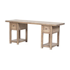 Mesa de escritorio natural de álamo con 2 cajones Muelle