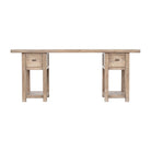 Mesa de escritorio natural de álamo con 2 cajones Muelle