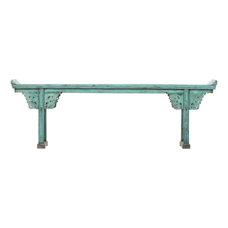 Consola antigua verde de olmo Argaga