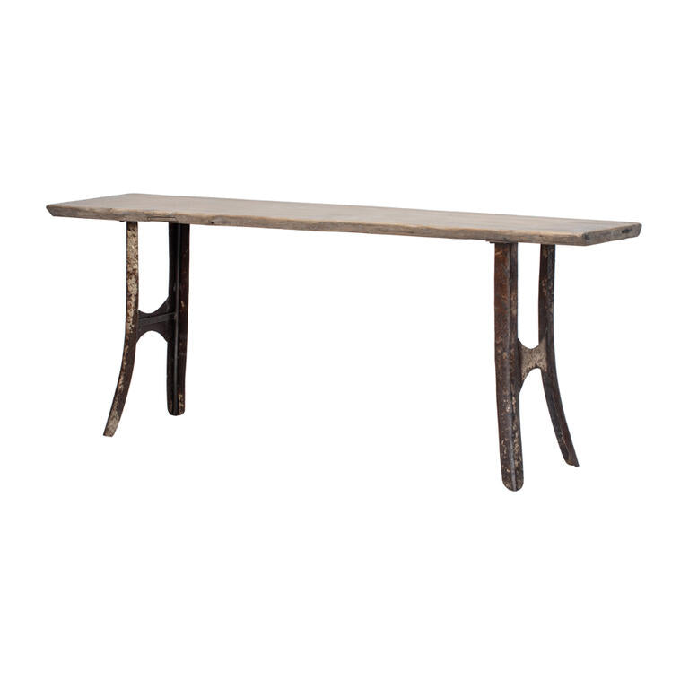 Consola natural de pino y hierro Garajonay