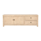Piecero natural de álamo con 2 puertas y 2 cajones Qingpo