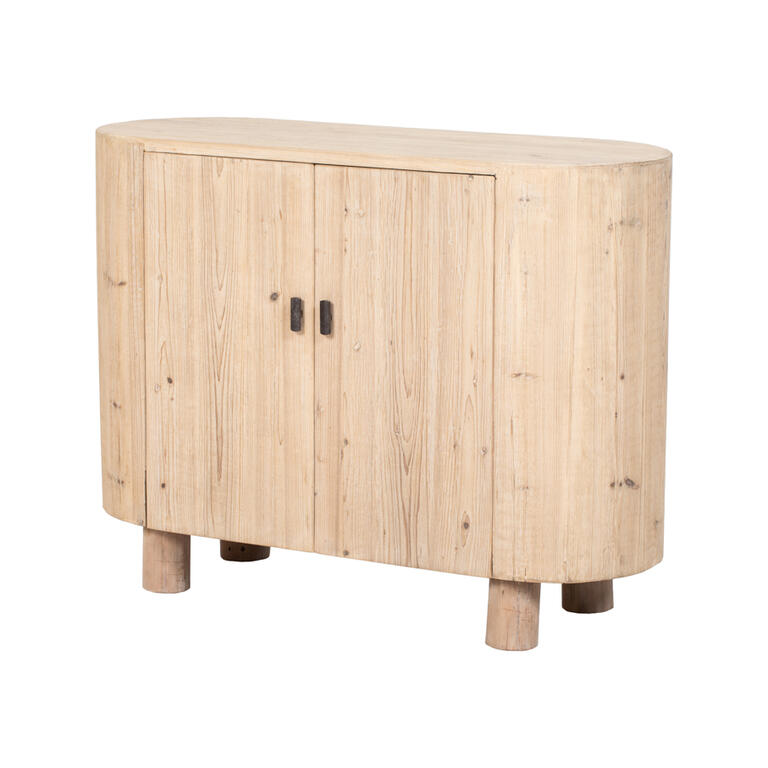 Cómoda natural de pino con 2 puertas Yunjin