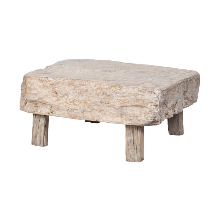 Mesa de centro natural de álamo Lechuza