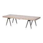 Mesa de centro natural de pino y hierro Carraca