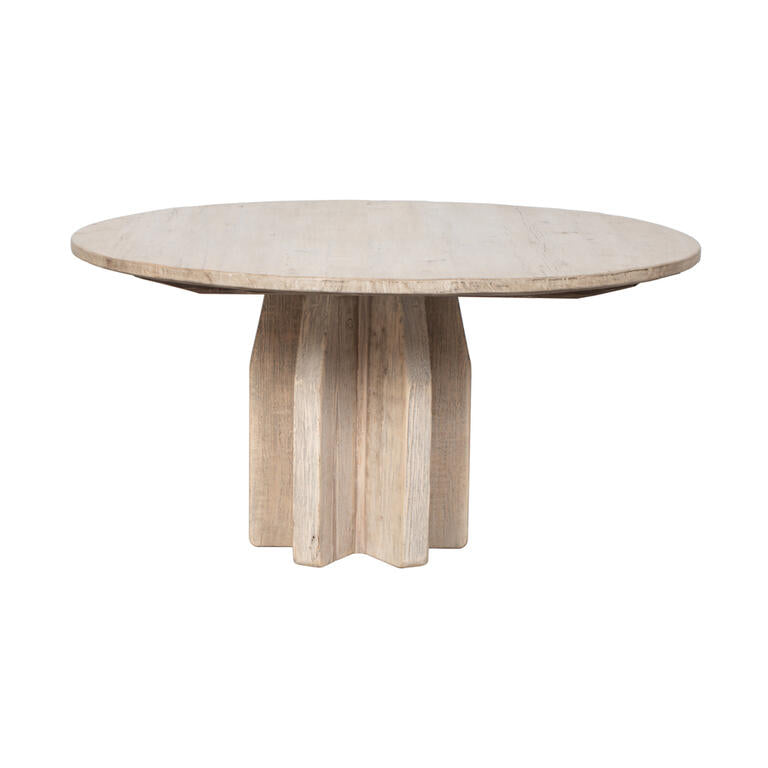 Mesa de comedor natural de pino 149 x 149 cm Baijin