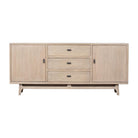 Cómoda natural de olmo con 2 puertas y 3 cajones Junmei